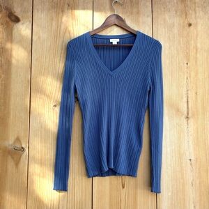 Sundance V-Neck Ribbed Sweater Sz XL